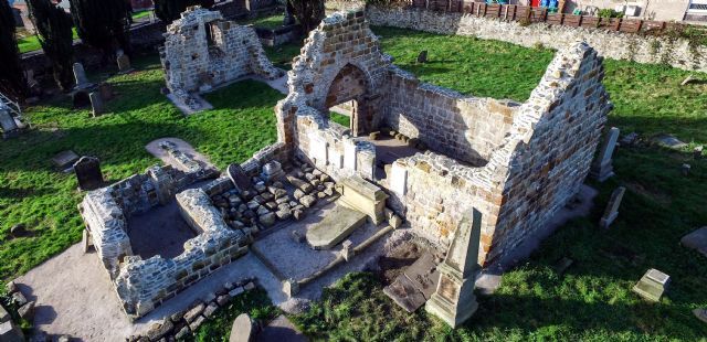 The conserved church from the air The conserved church from the air